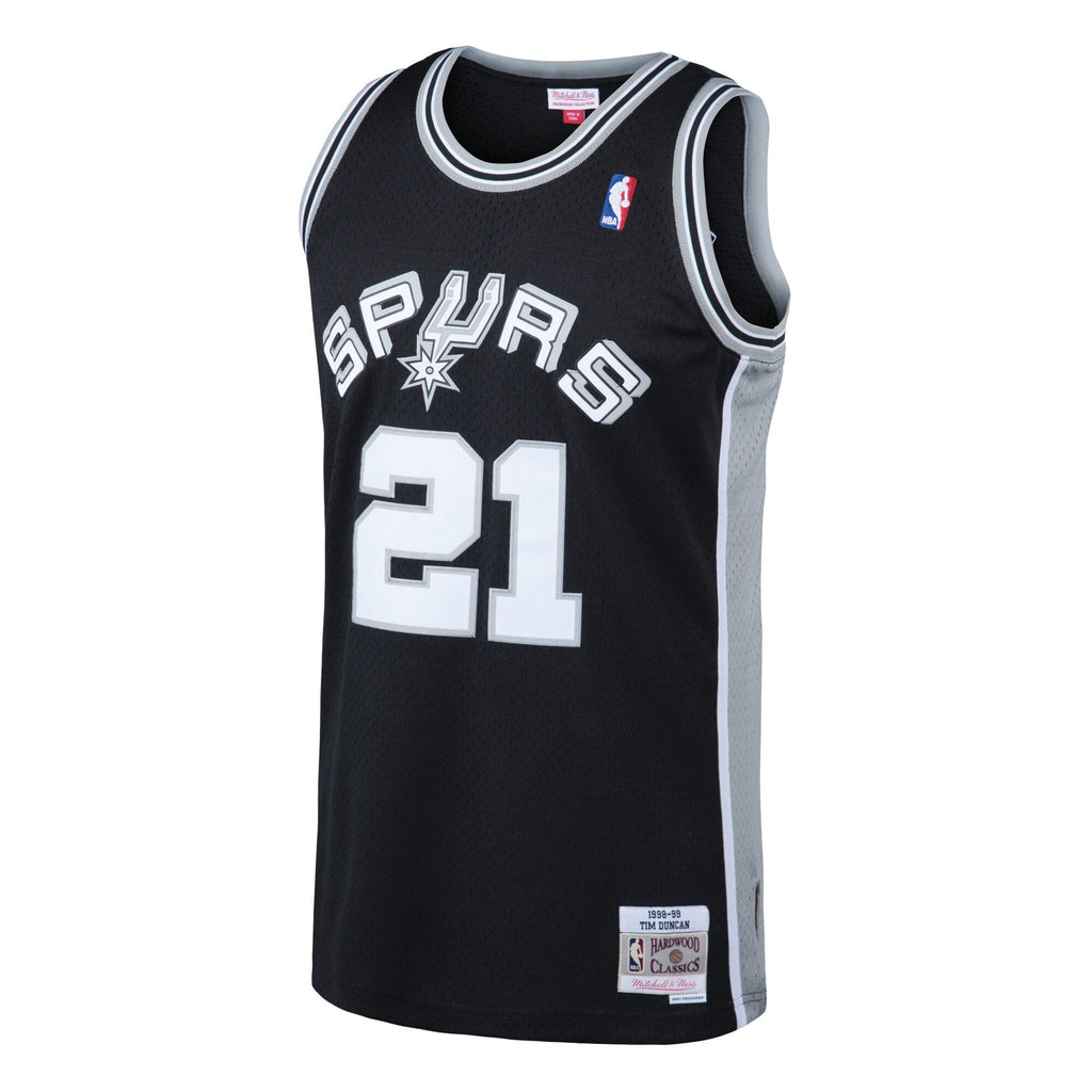 Tim Duncan Black San Antonio Spurs 1998-99 Hardwood Classics Swingman Jersey