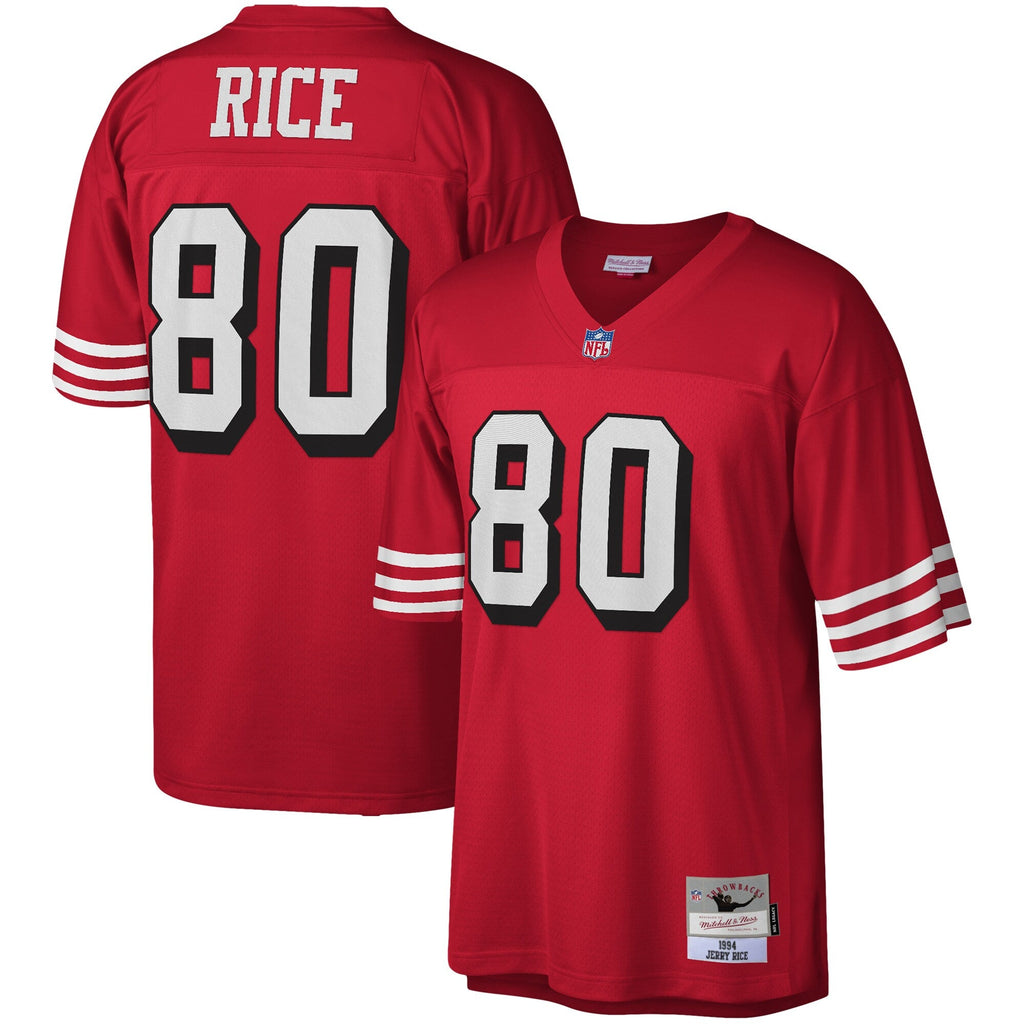 San Francisco 49ers Jerry Rice Scarlet Legacy Replica Football Jersey - Style 4393242