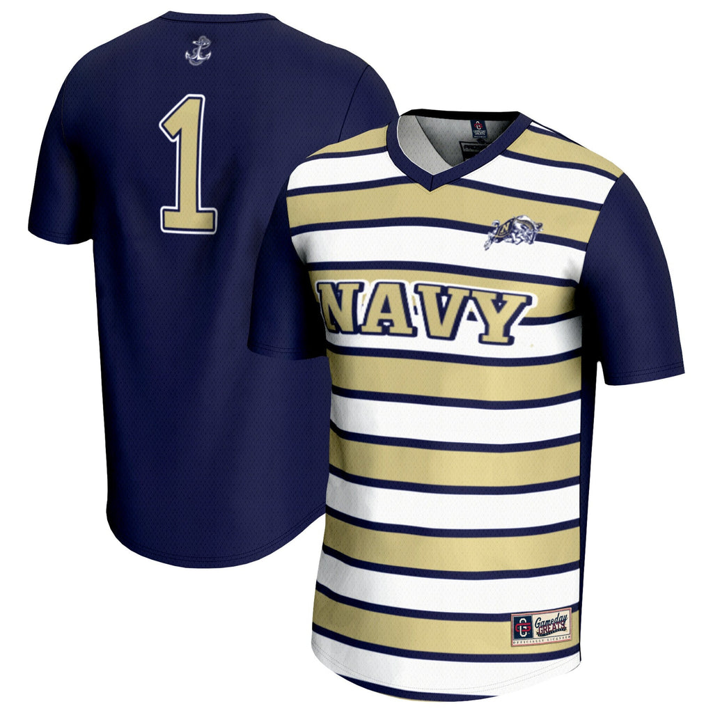 #1 Navy Navy Midshipmen Lightweight Soccer Fashion Jersey