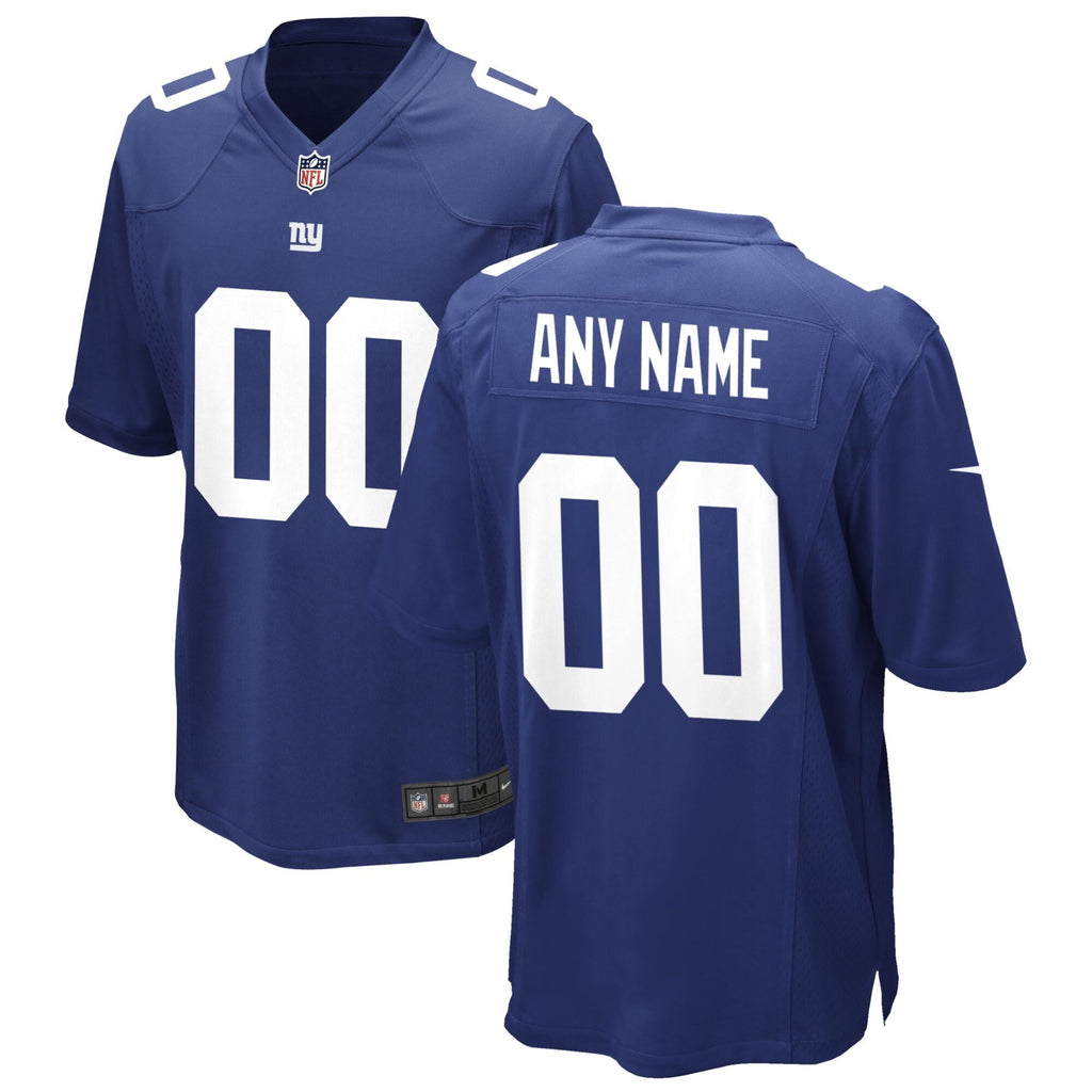 New York Giants Royal Custom Game Football Jersey