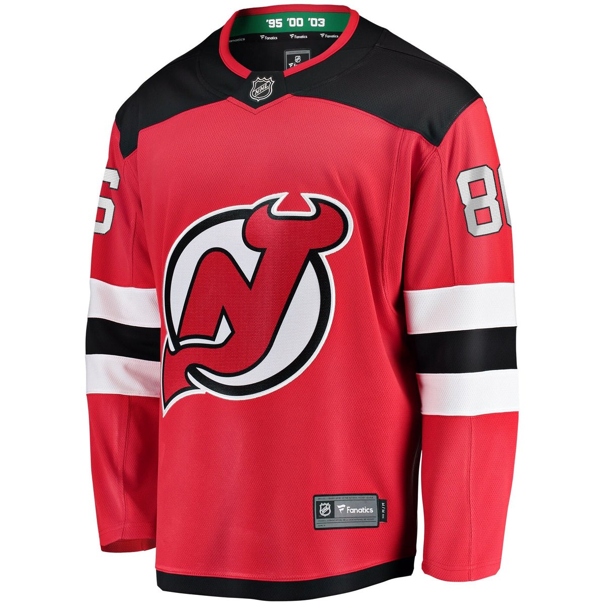 New Hockey Jersey Devils Jack Hughes Red Breakaway Player Jersey