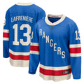New York Rangers Alexis Lafreniere Blue Centennial Breakaway Hockey Jersey