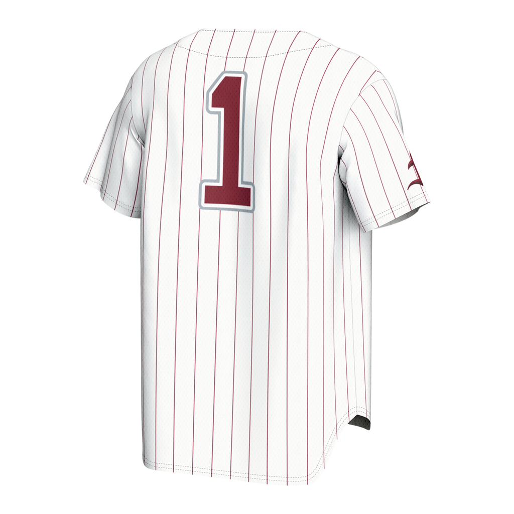 White Fordham Rams Lightweight Collegiate Baseball Fashion Jersey