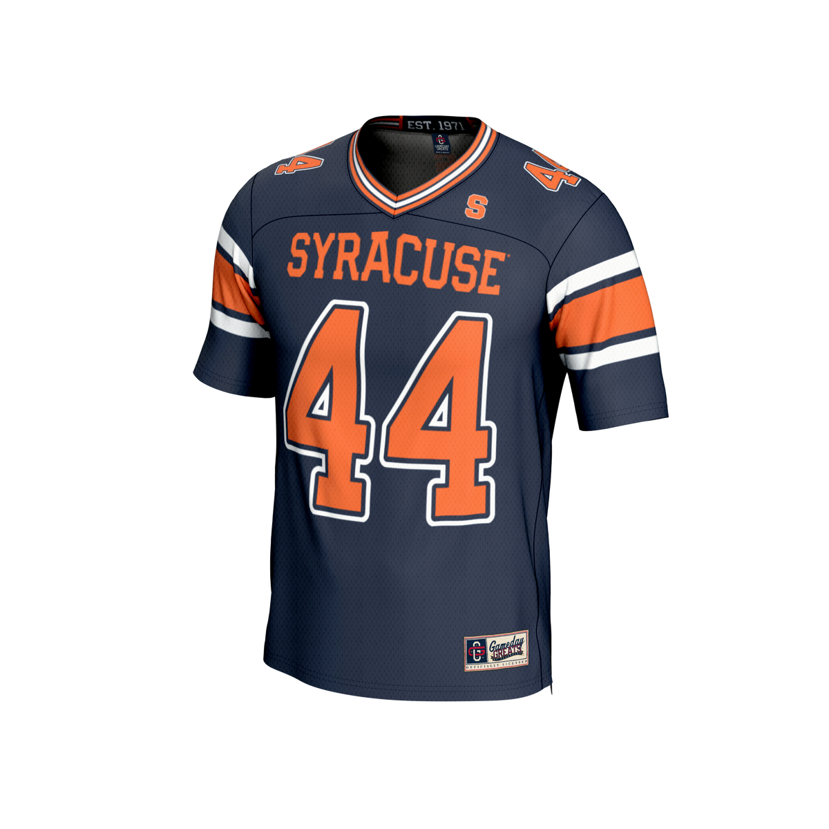 Navy #44 Syracuse Orange Lightweight Collegiate Football Fashion Jersey