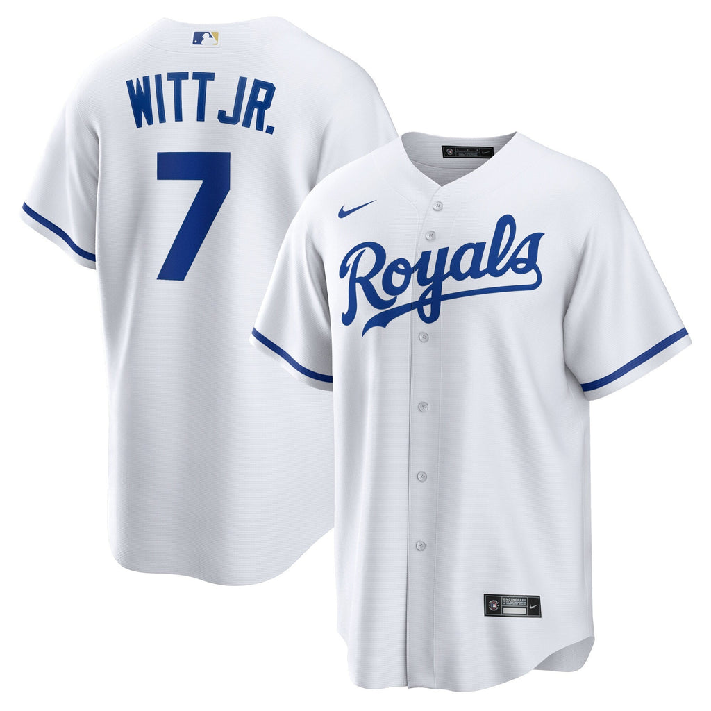 Kansas City Royals Bobby Witt Jr. White Home Replica Player Baseball Jersey