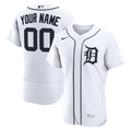 Detroit Tigers White Home Custom Baseball Jersey