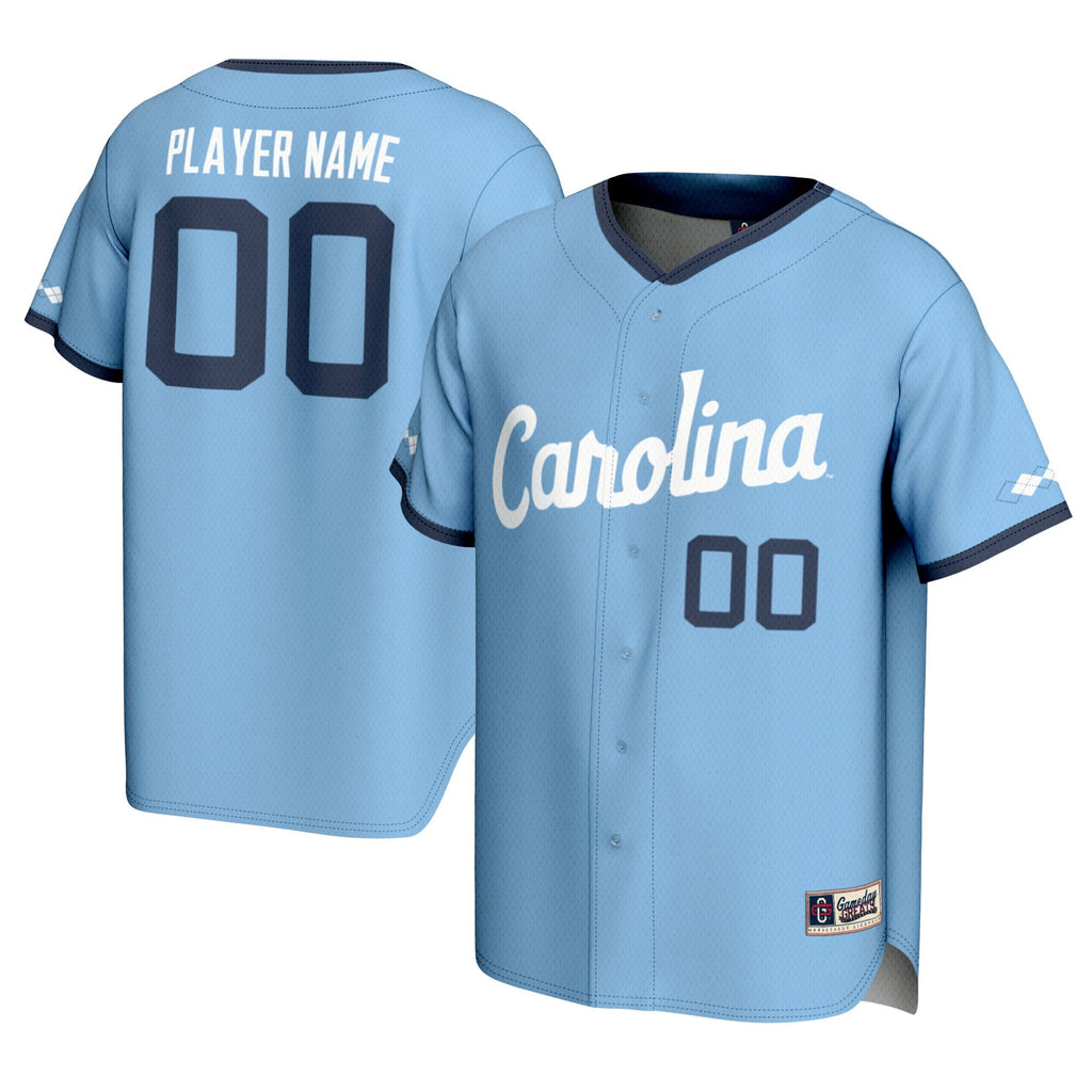 North Carolina Tar Heels NIL Pick-A-Player Lightweight Baseball Jersey - Carolina Blue