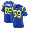 Los Angeles Rams Darryl Peterson Royal Game Football Jersey