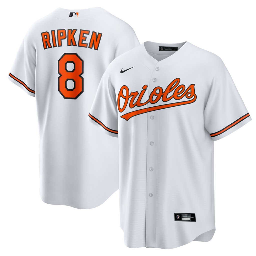 Baltimore Orioles Cal Ripken Jr. White Home Retired Player Replica Baseball Jersey