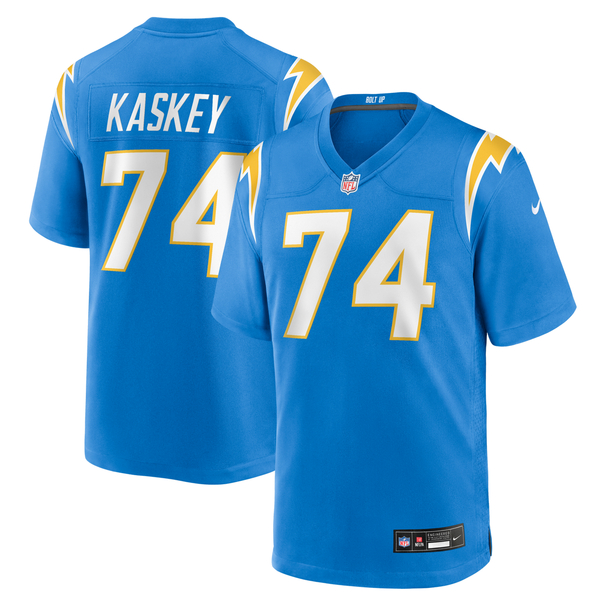 Los Angeles Chargers Matt Kaskey Powder Blue Team Game Football Jersey