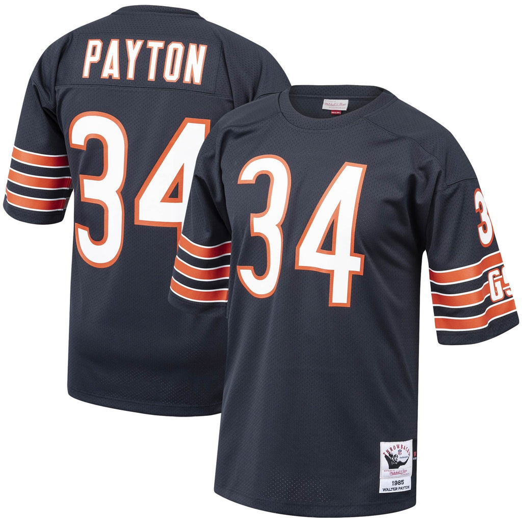 Chicago Bears 1985 Walter Payton Navy Throwback Retired Player Football Jersey