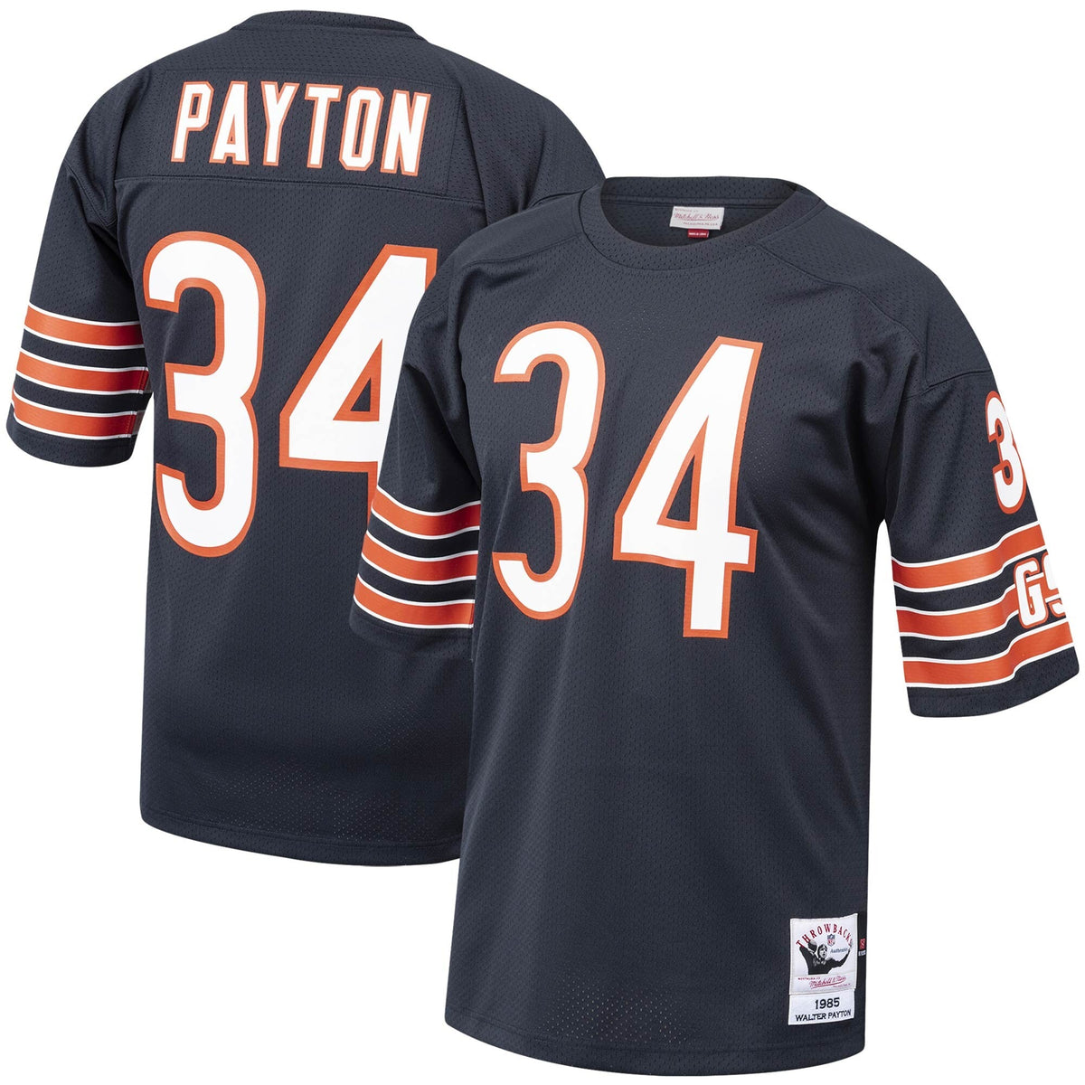 Chicago Bears 1985 Walter Payton Navy Throwback Retired Player Football Jersey
