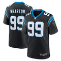 Carolina Panthers Tershawn Wharton Black Team Game Football Jersey