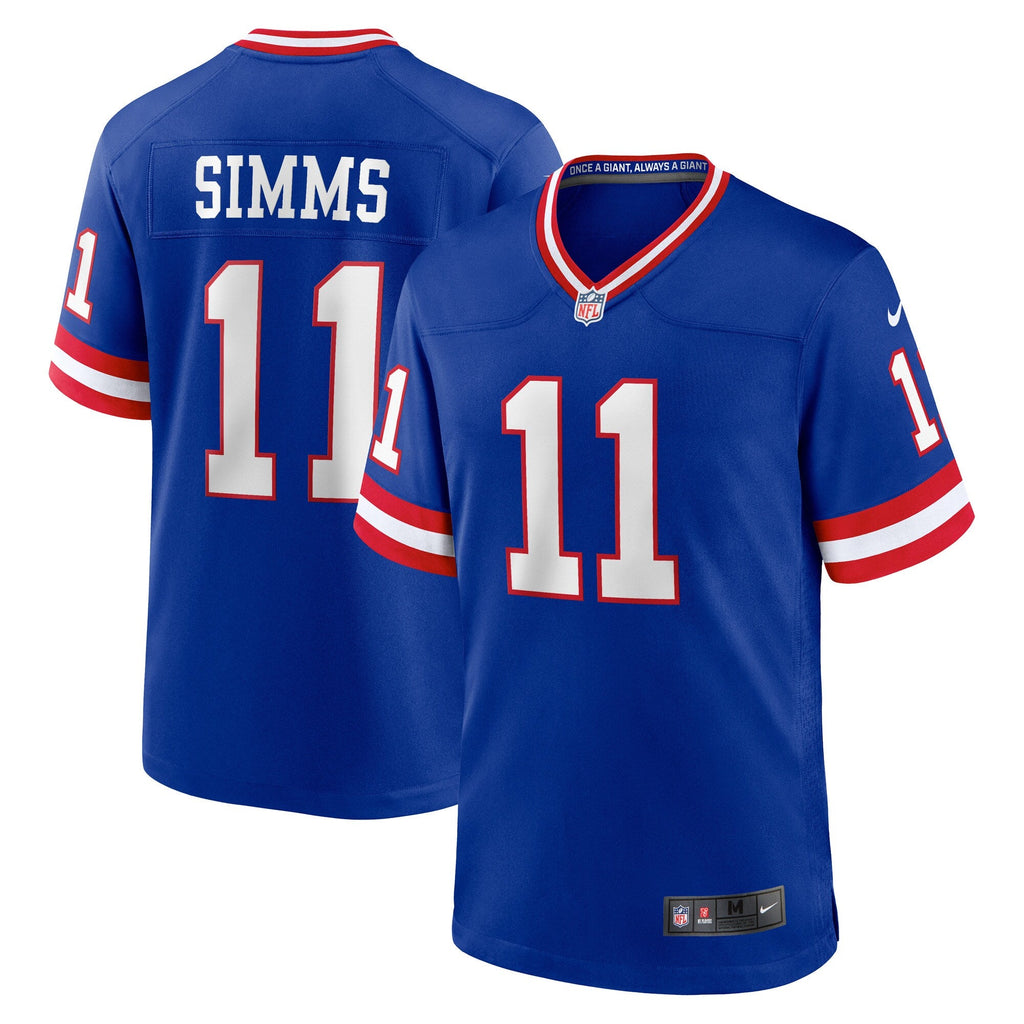 New York Giants Phil Simms Royal Retired Player Alternate Game Football Jersey