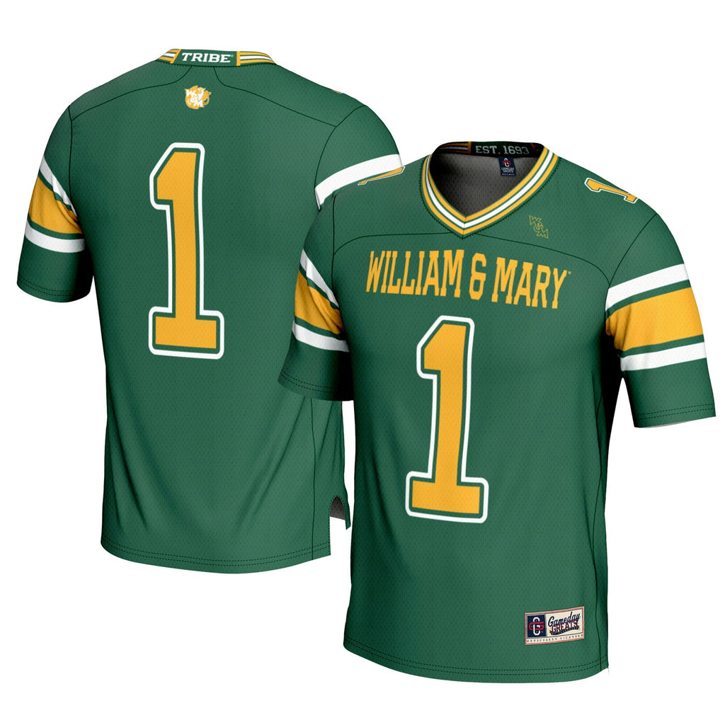 #1 William & Mary Tribe Football Jersey - Green