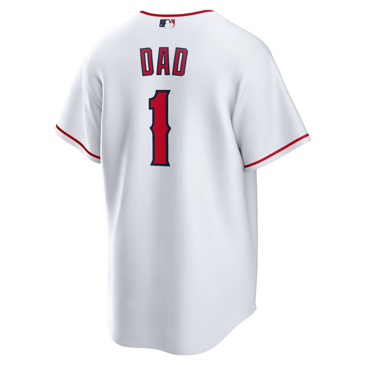 Los Angeles Angels White #1 Dad Home Replica Baseball Jersey