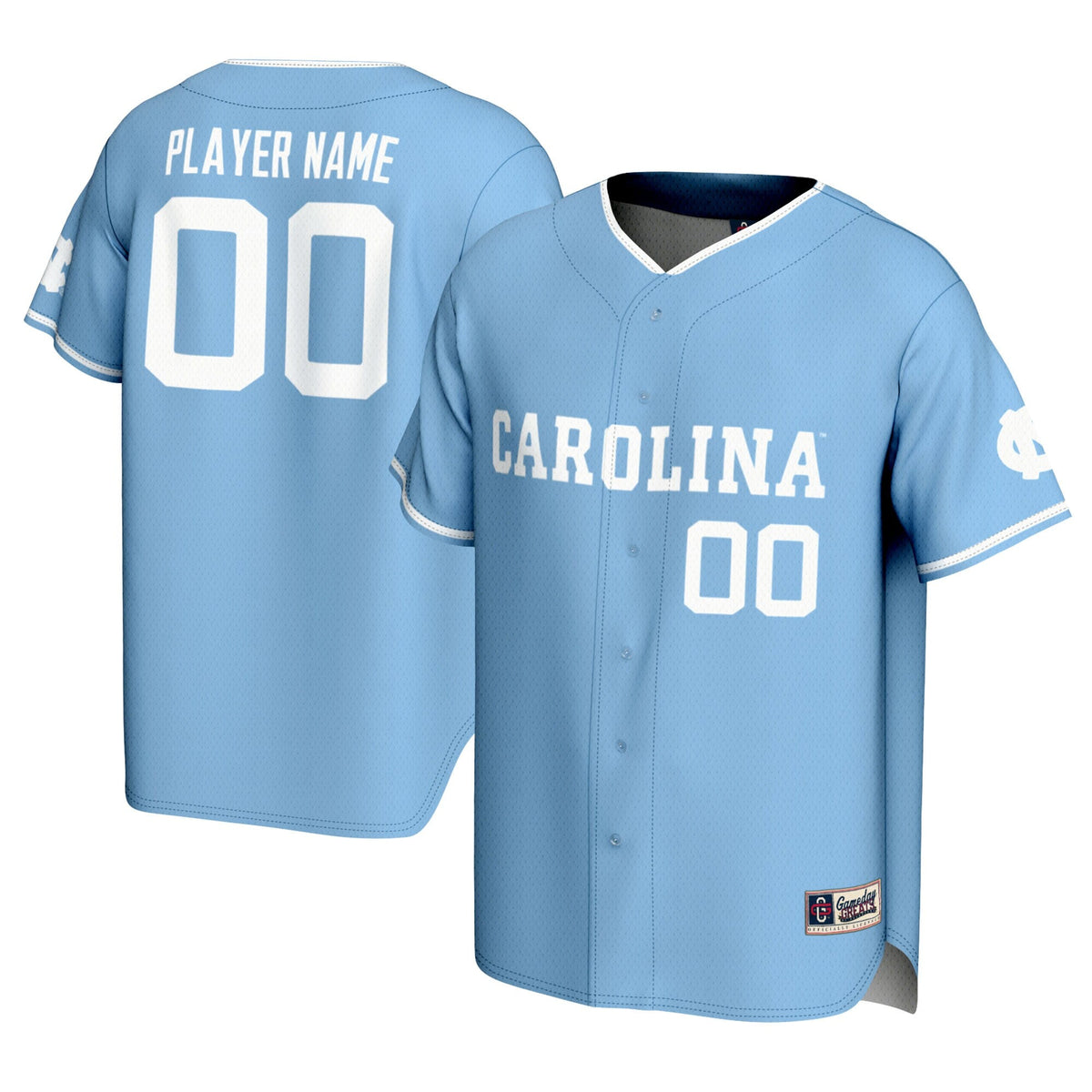 North Carolina Tar Heels NIL Pick-A-Player Lightweight Baseball Jersey - Carolina Blue