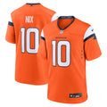 Denver Broncos Bo Nix Orange Player Game Football Jersey