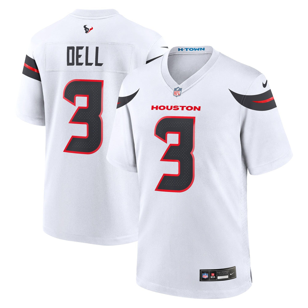 Houston Texans Tank Dell White Game Football Jersey
