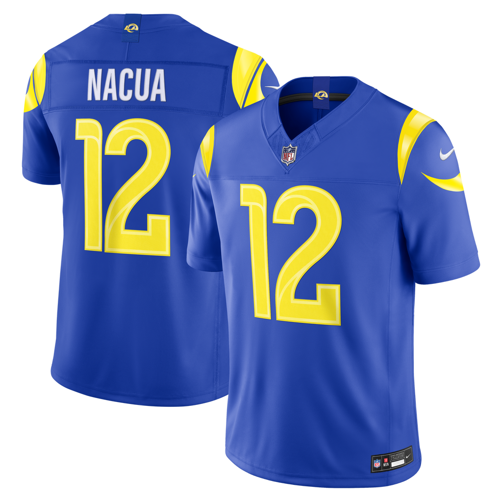 Los Angeles Rams Puka Nacua Royal Team Vapor F.U.S.E. Stitched Limited Football Jersey