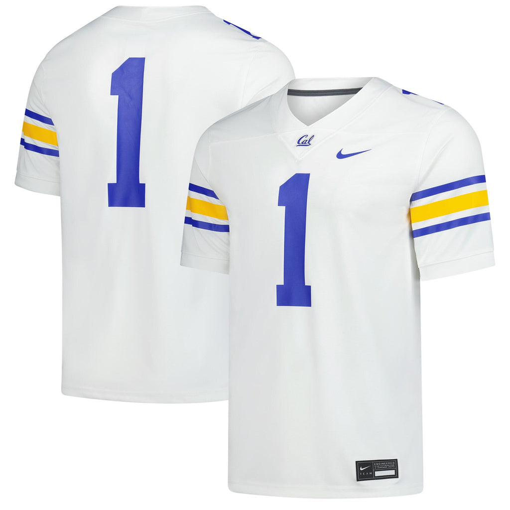 #1 White Cal Bears Alternate Game Football Jersey