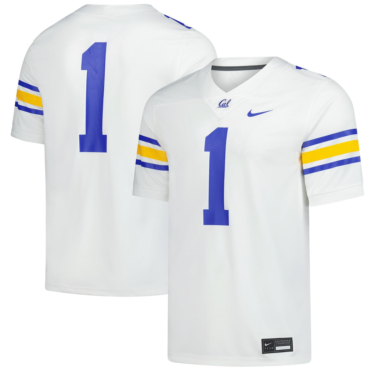 #1 White Cal Bears Alternate Game Football Jersey