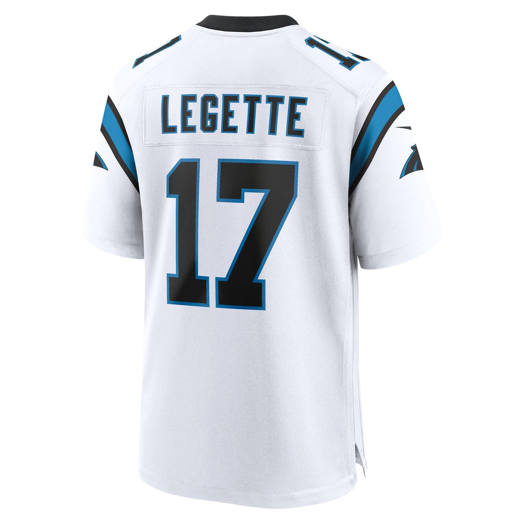 Carolina Panthers Xavier Legette White Game Football Jersey