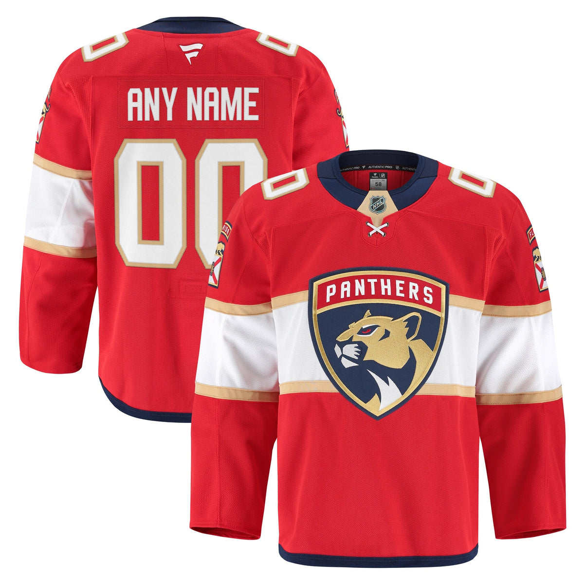 Florida Panthers Red Home Pro Custom Jersey