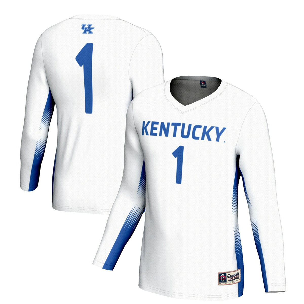#1 Kentucky Wildcats Lightweight Volleyball Jersey - White