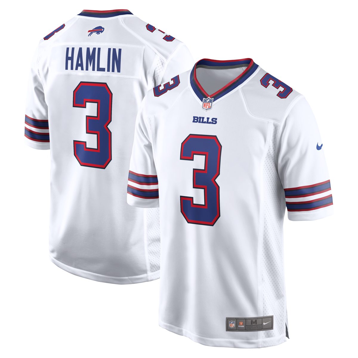 Buffalo Bills Damar Hamlin White Game Football Jersey
