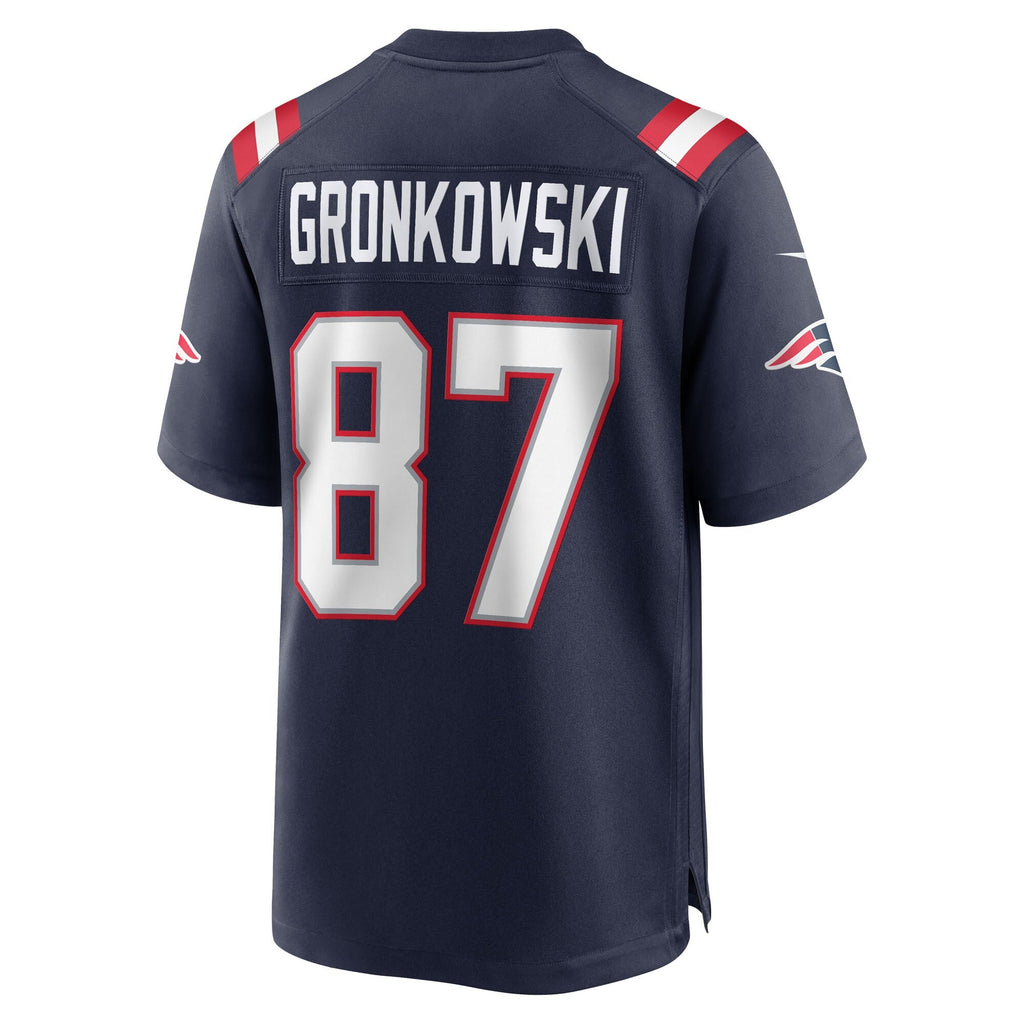New England Patriots Rob Gronkowski Navy Team Retired Player Game Football Jersey