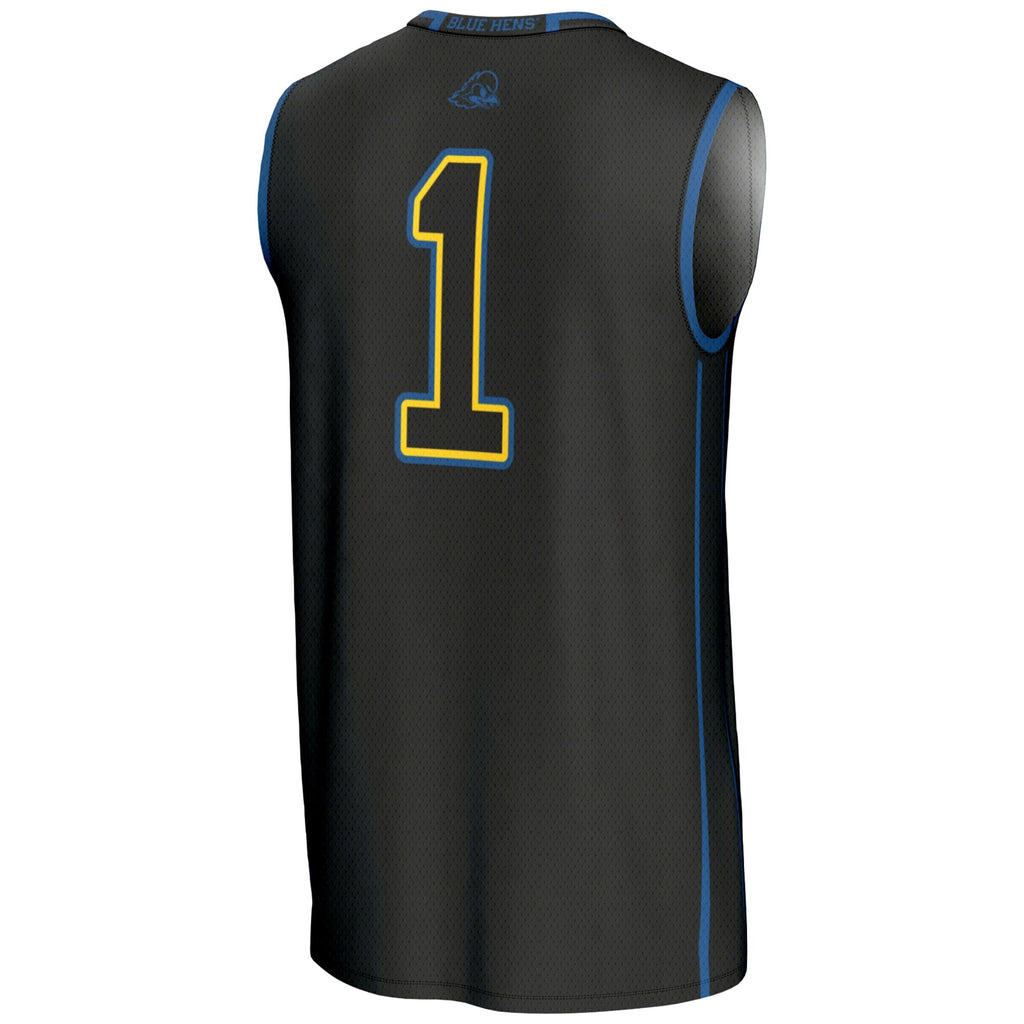 #1 Delaware Fightin' Blue Hens Lightweight Basketball Jersey - Black