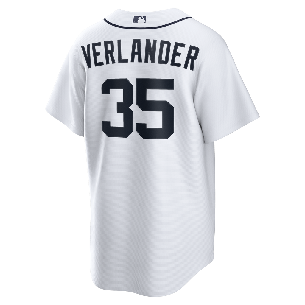 Detroit Tigers Justin Verlander White Home Replica Baseball Jersey
