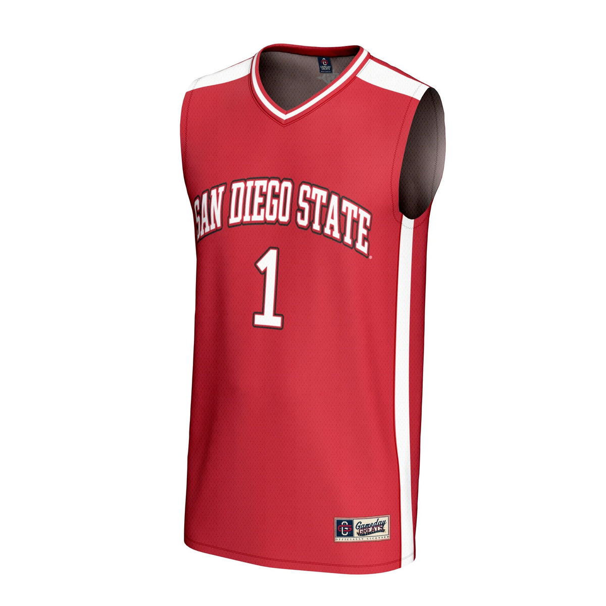 #1 San Diego State Aztecs Lightweight Basketball Fashion Jersey - Cardinal