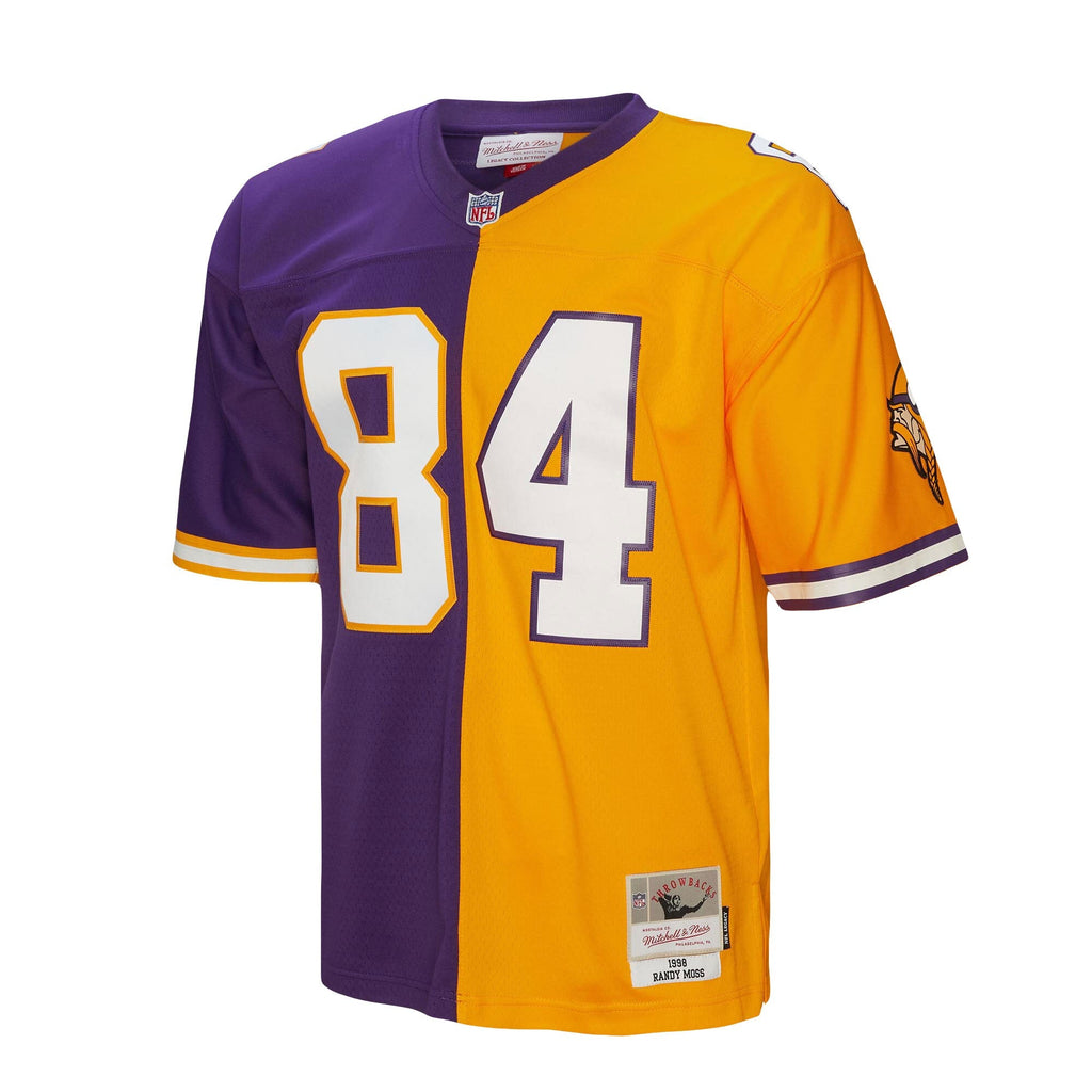 Minnesota Vikings Randy Moss Purple/Gold 1998 Split Legacy Replica Football Jersey