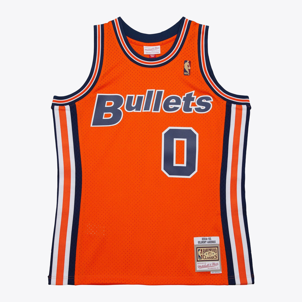 Washington Bullets Gilbert Arenas 2004 Alternate Jersey - Orange