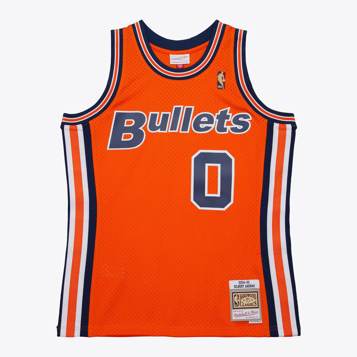 Washington Bullets Gilbert Arenas 2004 Alternate Jersey - Orange