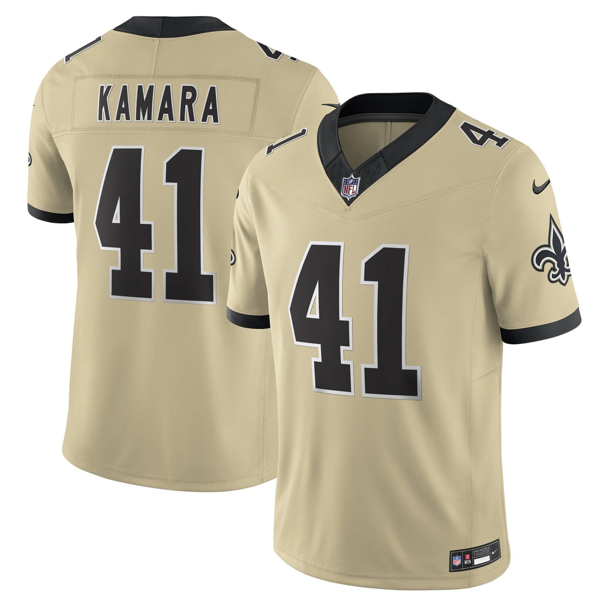 New Orleans Saints Alvin Kamara Gold Alternate Gameday Golds Alternate Vapor F.U.S.E. Limited Football Jersey