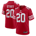 San Francisco 49ers Upton Stout Scarlet Team Game Football Jersey