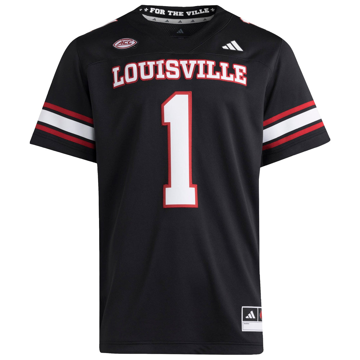 #1 Black Louisville Cardinals Premier Strategy Jersey