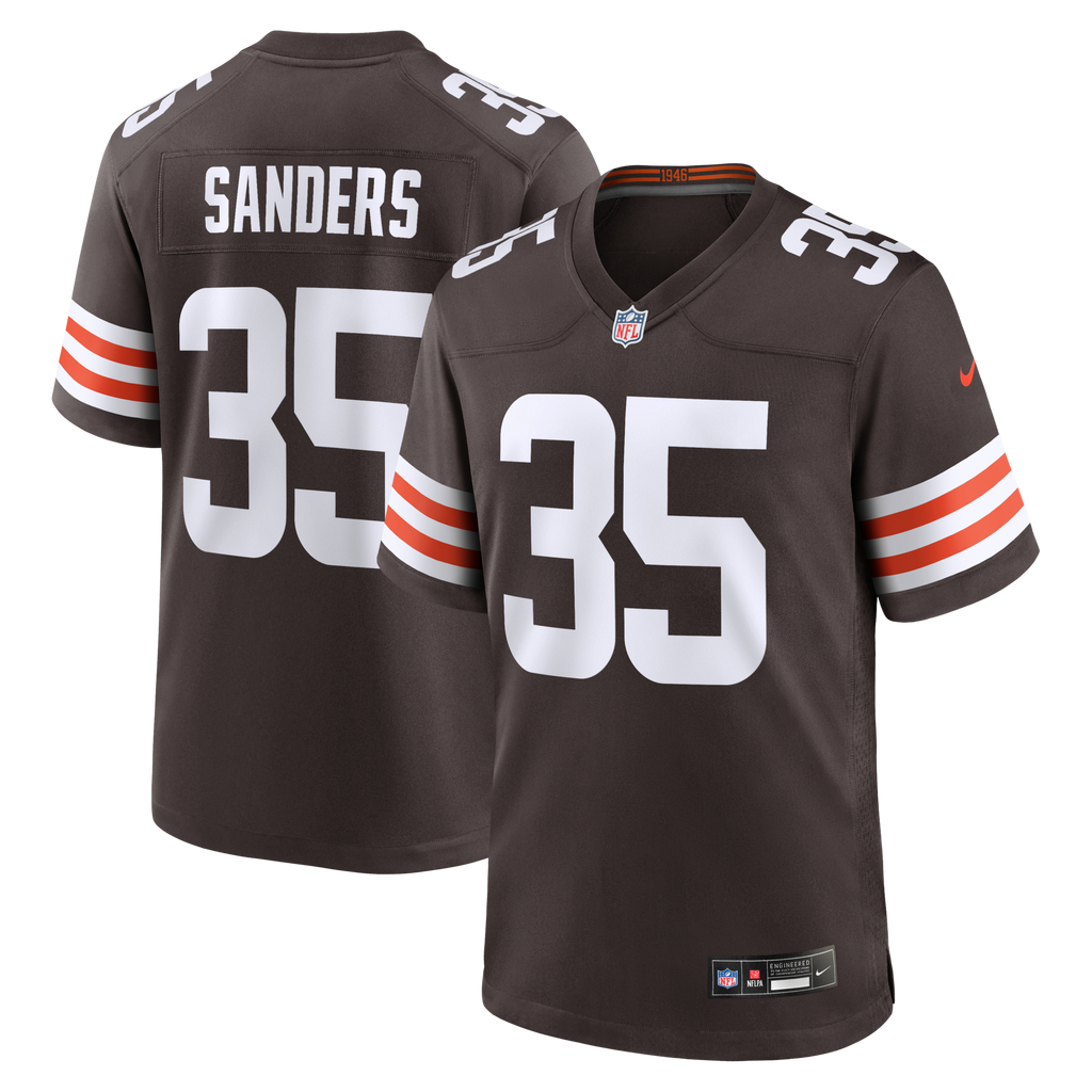 Cleveland Browns Raheim Sanders Brown Team Game Football Jersey