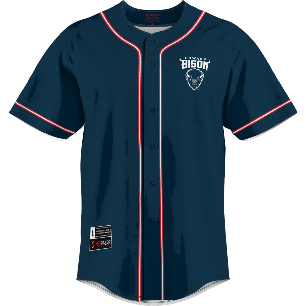 Howard Bison Lightweight Baseball Jersey - Blue