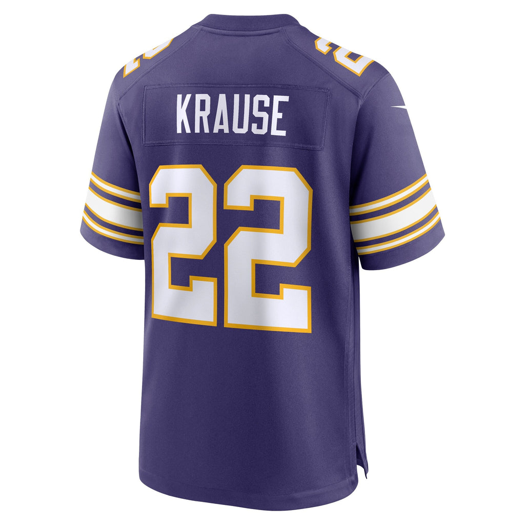 Minnesota Vikings Paul Krause Purple Retired Player Alternate Game Football Jersey