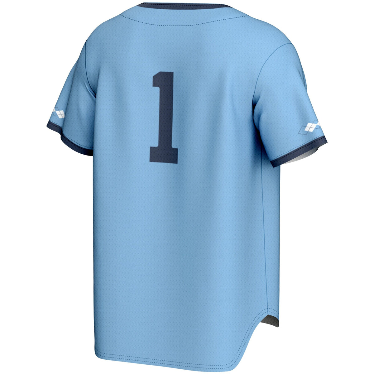 #1 North Carolina Tar Heels Lightweight Baseball Jersey - Carolina Blue