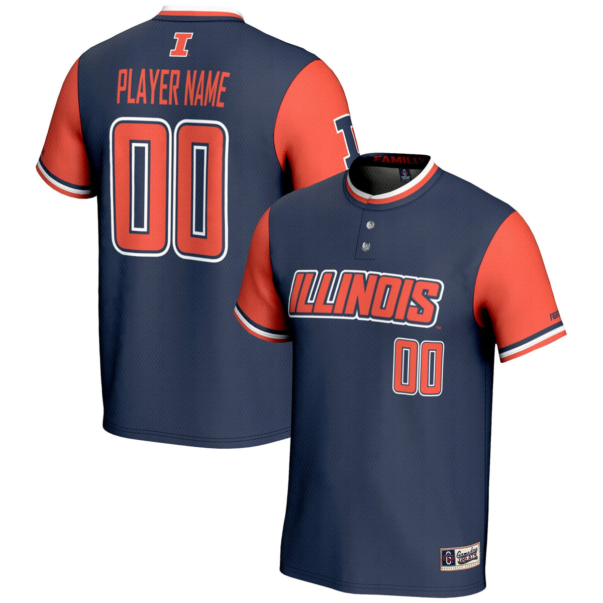 Illinois Fighting Illini NIL Pick-A-Player Lightweight Softball Jersey - Navy