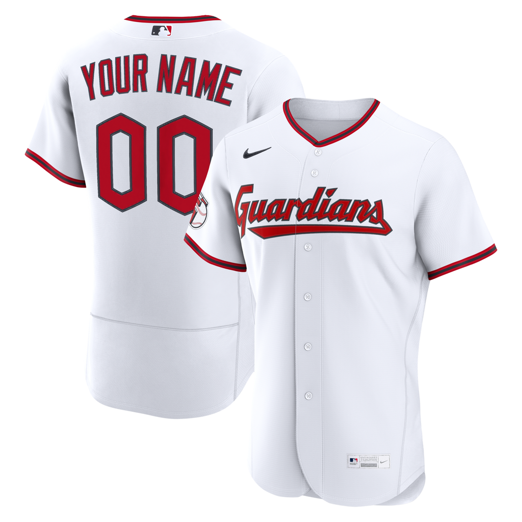 Cleveland Guardians White Home Custom Baseball Jersey