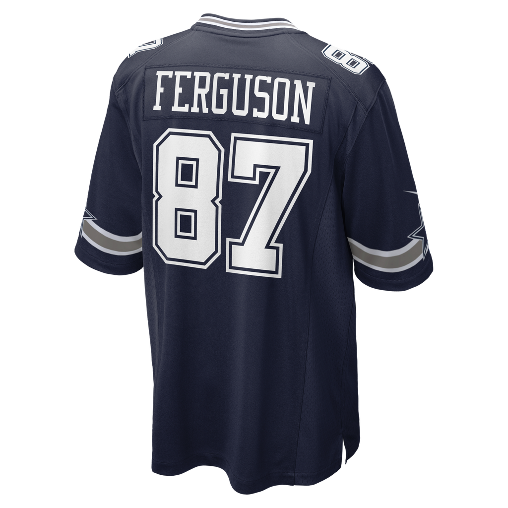 Dallas Cowboys Jake Ferguson Navy Team Game Football Jersey