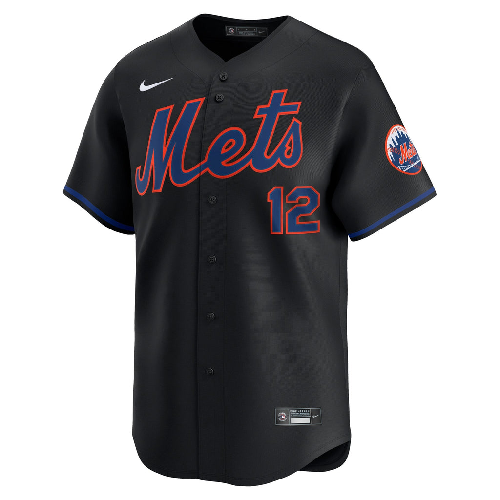 New York Mets Francisco Lindor Black Alternate Limited Baseball Jersey