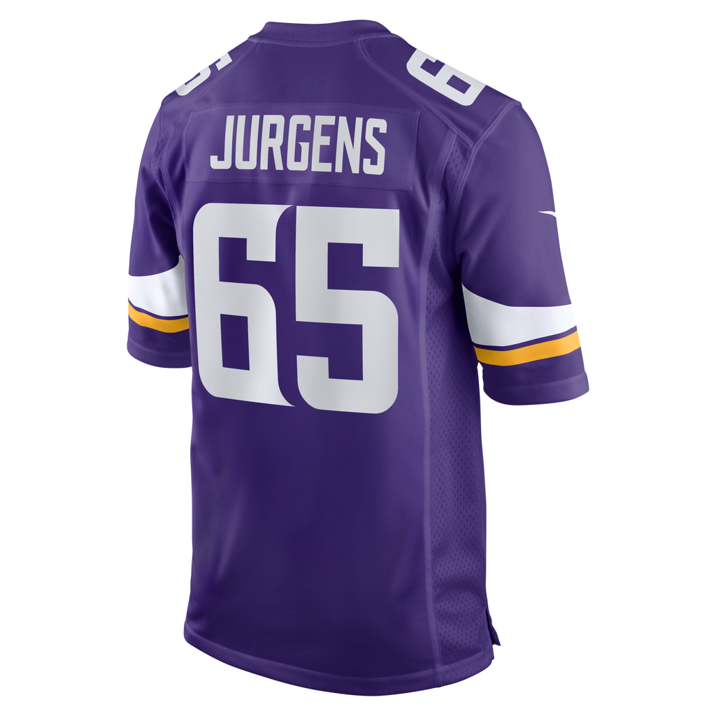 Minnesota Vikings Michael Jurgens Purple Game Football Jersey