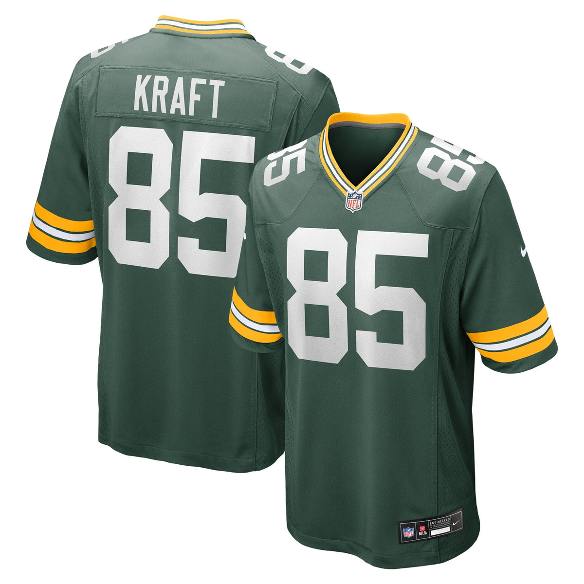 Green Bay Packers Tucker Kraft Green Game Football Jersey